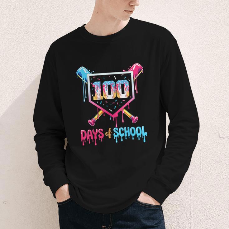 100 Days Of School Ice Cream Drip Baseball 100 Days Smarter Youth Long Sleeve Tee 100 Days Of School Ice Cream Drip Baseball 100 Days Smarter Youth Long Sleeve Tee