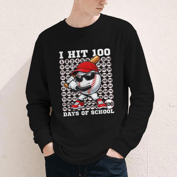 100 Days Of School Retro Baseball Sport For Boys Teachers Youth Long Sleeve Tee 100 Days Of School Retro Baseball Sport For Boys Teachers Youth Long Sleeve Tee
