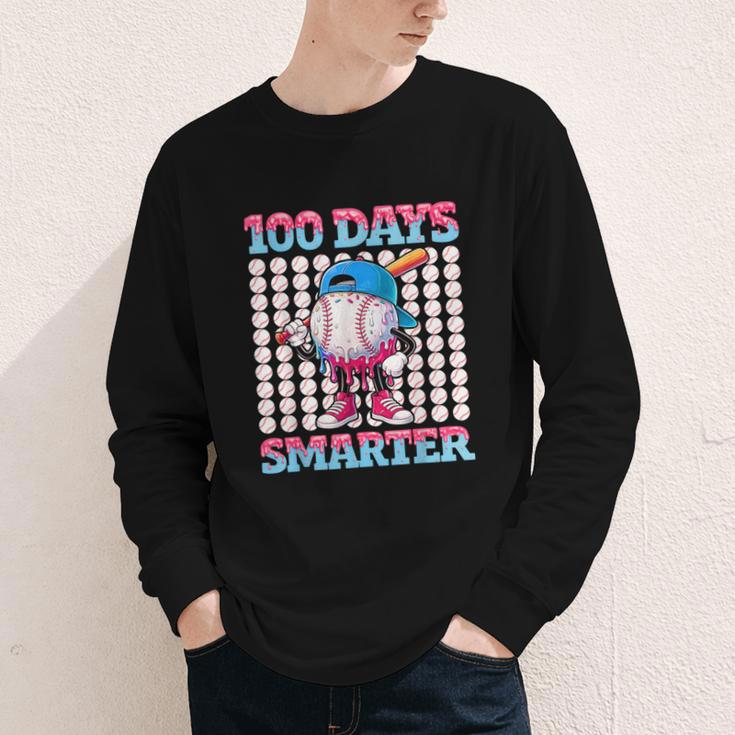 100 Days Smarter Baseball Drip Boys 100 Days Of School Kids Youth Long Sleeve Tee 100 Days Smarter Baseball Drip Boys 100 Days Of School Kids Youth Long Sleeve Tee