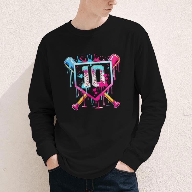 10th Birthday Boys Baseball Ice Cream Drip Boys Baseball Youth Long Sleeve Tee 10th Birthday Boys Baseball Ice Cream Drip Boys Baseball Youth Long Sleeve Tee