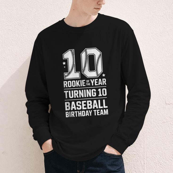 10th Birthday Rookie Of The Year Baseball Double Digit Humor Youth Long Sleeve Tee 10th Birthday Rookie Of The Year Baseball Double Digit Humor Youth Long Sleeve Tee