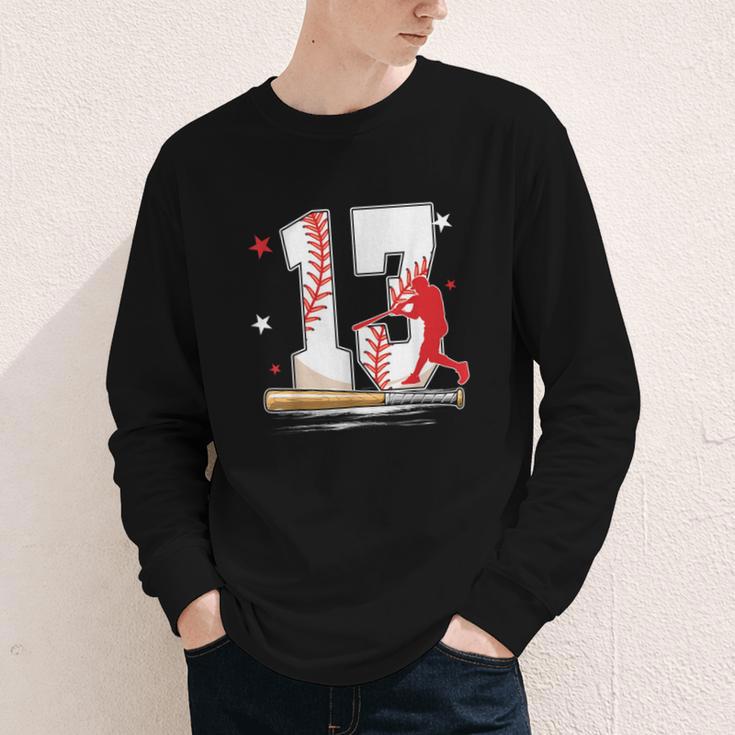 13 Years Old Baseball Birthday Boy 13th Bday Party Youth Long Sleeve Tee 13 Years Old Baseball Birthday Boy 13th Bday Party Youth Long Sleeve Tee