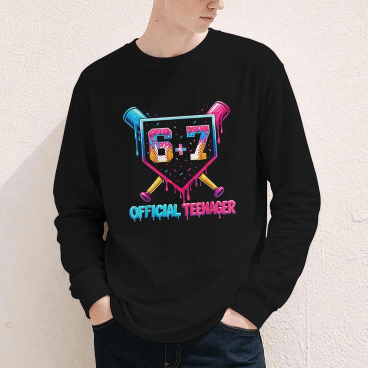 13th Birthday Official Teenager 67 Baseball Drip Boys Youth Long Sleeve Tee 13th Birthday Official Teenager 67 Baseball Drip Boys Youth Long Sleeve Tee