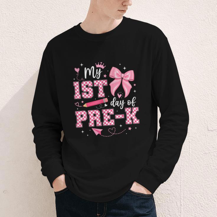 My 1st Day Of Pre-K PreK Pre K 2025 Back To School Girls Youth Long Sleeve Tee