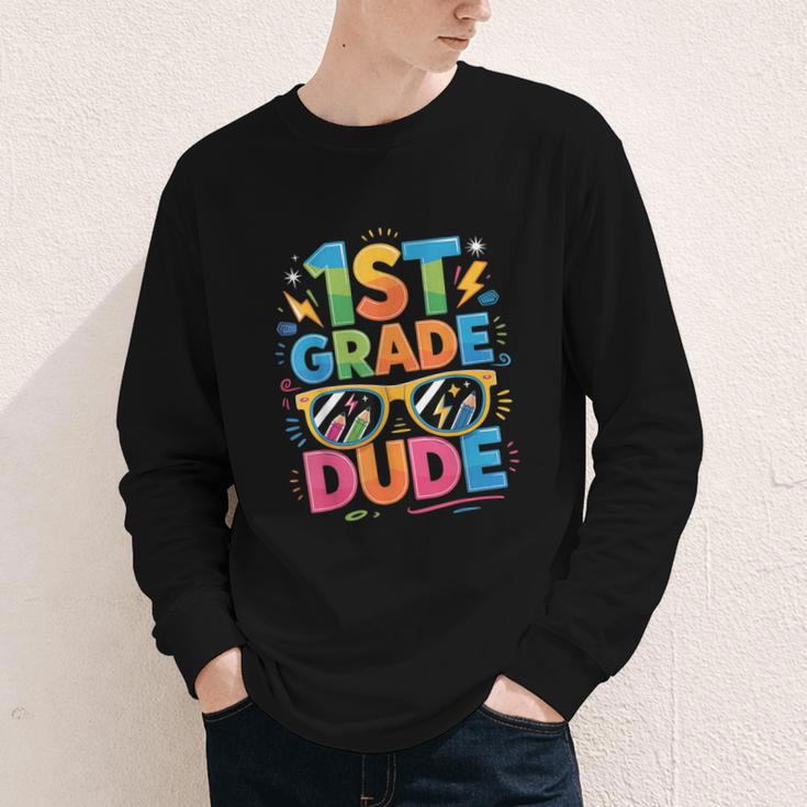 1st Grade Dude Shirt First Grade Boys Girl Back To School Youth Long Sleeve Tee 1st Grade Dude Shirt First Grade Boys Girl Back To School Youth Long Sleeve Tee