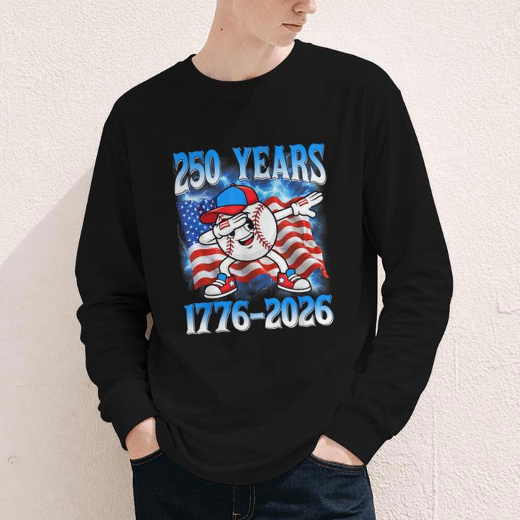 250 Years 1776 2026 250th Baseball American Flag 4th Of July Youth Long Sleeve Tee 250 Years 1776 2026 250th Baseball American Flag 4th Of July Youth Long Sleeve Tee