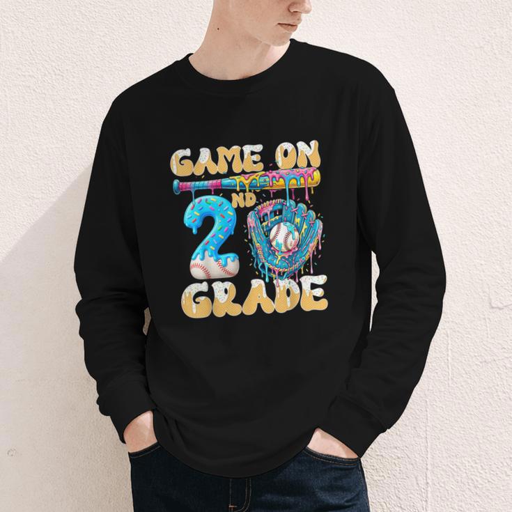2nd Grade Back To School Baseball Drip Ice Cream Game On Youth Long Sleeve Tee 2nd Grade Back To School Baseball Drip Ice Cream Game On Youth Long Sleeve Tee