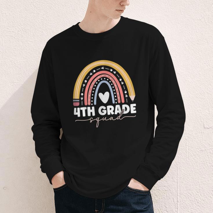4th Grade Squad Rainbow Back To School Youth Long Sleeve Tee