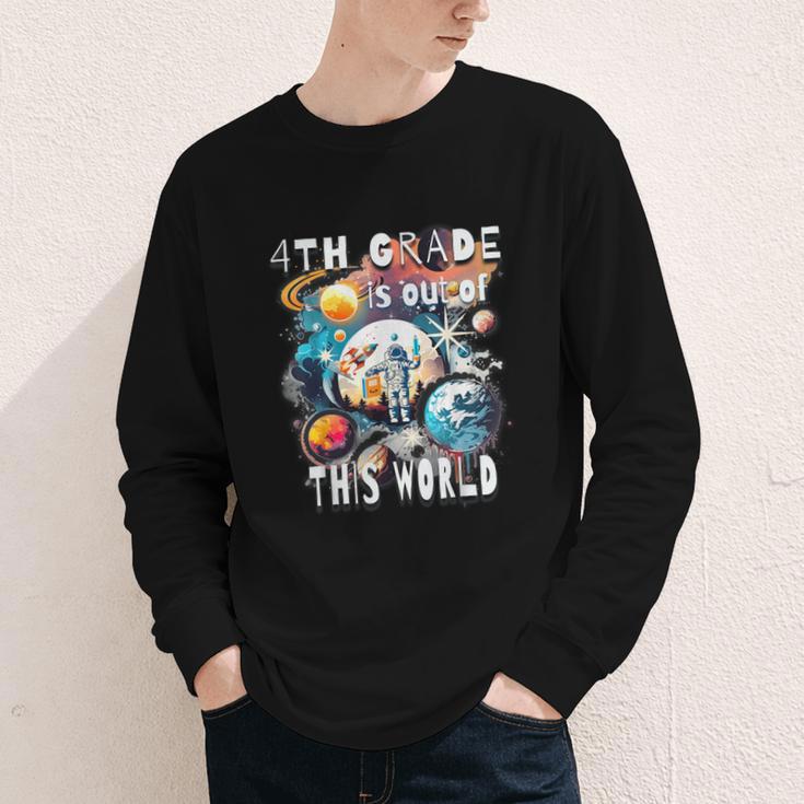 4th Grade Is Out Of This World Back To School Astronaut Youth Long Sleeve Tee