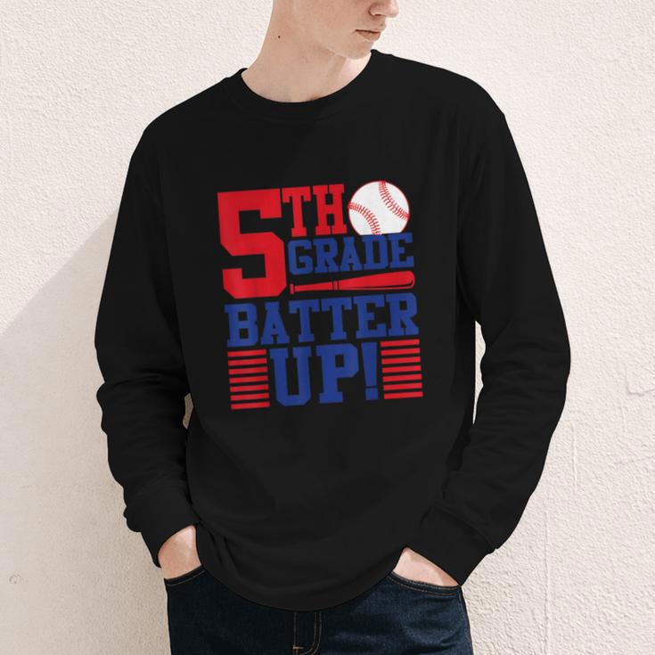 5th Grade Batter Up Back To School Fifth Grade Baseball Boys Youth Long Sleeve Tee