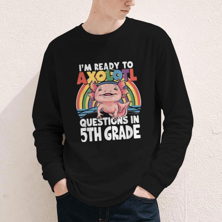 5th Grade Kids Axolotl Questions Back To School Youth Long Sleeve Tee 5th Grade Kids Axolotl Questions Back To School Youth Long Sleeve Tee