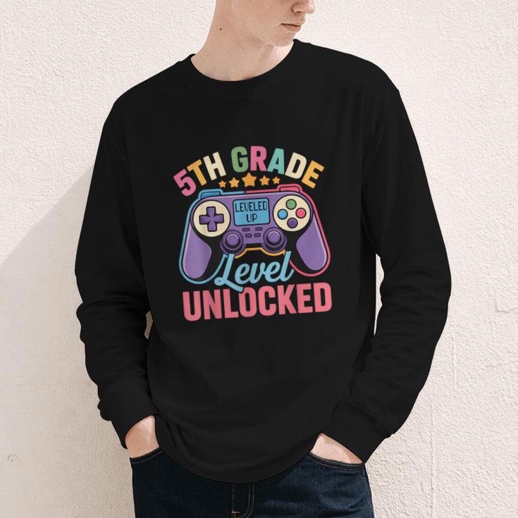 5th Grade Level Unlocked Shirt – Gamer Back To School Youth Long Sleeve Tee