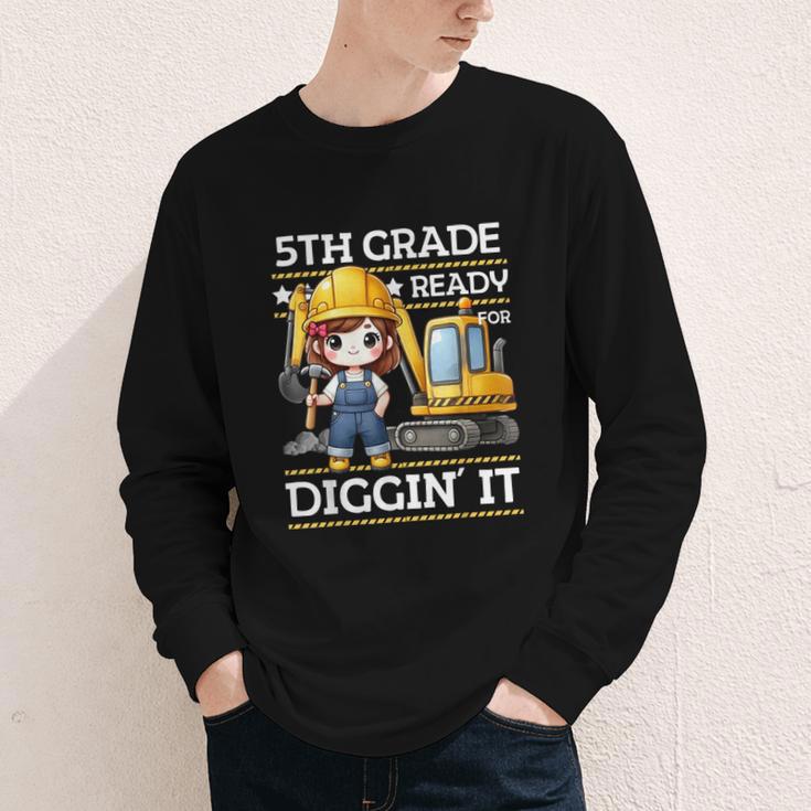 5th Grade Ready For Digging Construction Girl Back To School Youth Long Sleeve Tee 5th Grade Ready For Digging Construction Girl Back To School Youth Long Sleeve Tee