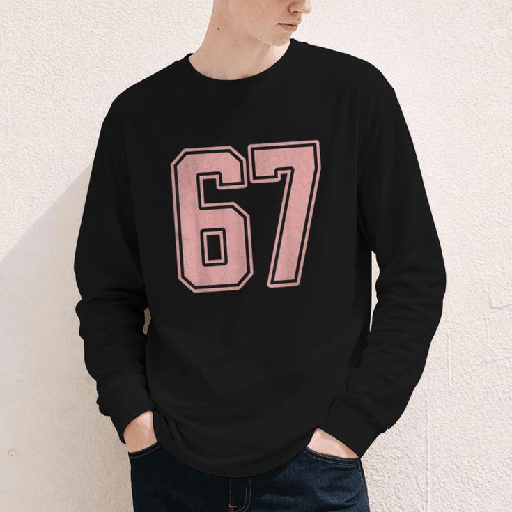 6 7 Number 67 Baseball Meme Tee For Women Youth Long Sleeve Tee 6 7 Number 67 Baseball Meme Tee For Women Youth Long Sleeve Tee