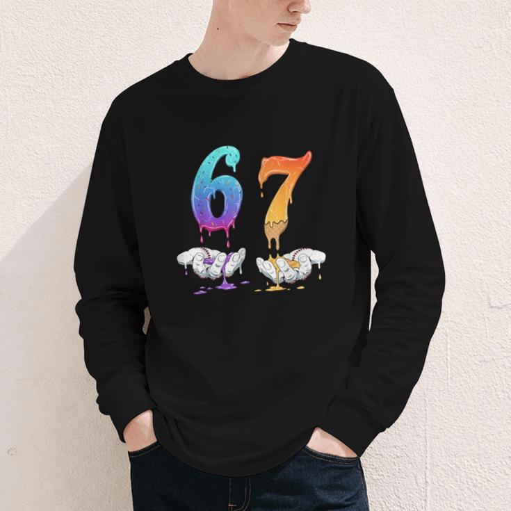 6 7 Six Seven Meme Hands Ice Cream Baseball Drip Boy Girl Youth Long Sleeve Tee 6 7 Six Seven Meme Hands Ice Cream Baseball Drip Boy Girl Youth Long Sleeve Tee