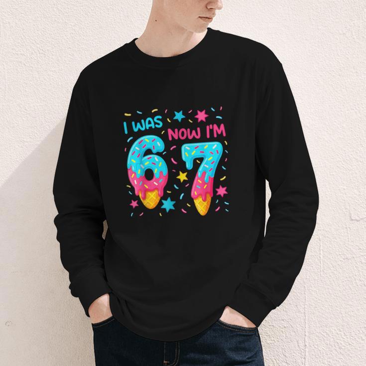 I Was 6 Now I'm 7 67 Birthday Baseball Drip 7 Year Old Youth Long Sleeve Tee I Was 6 Now I'm 7 67 Birthday Baseball Drip 7 Year Old Youth Long Sleeve Tee