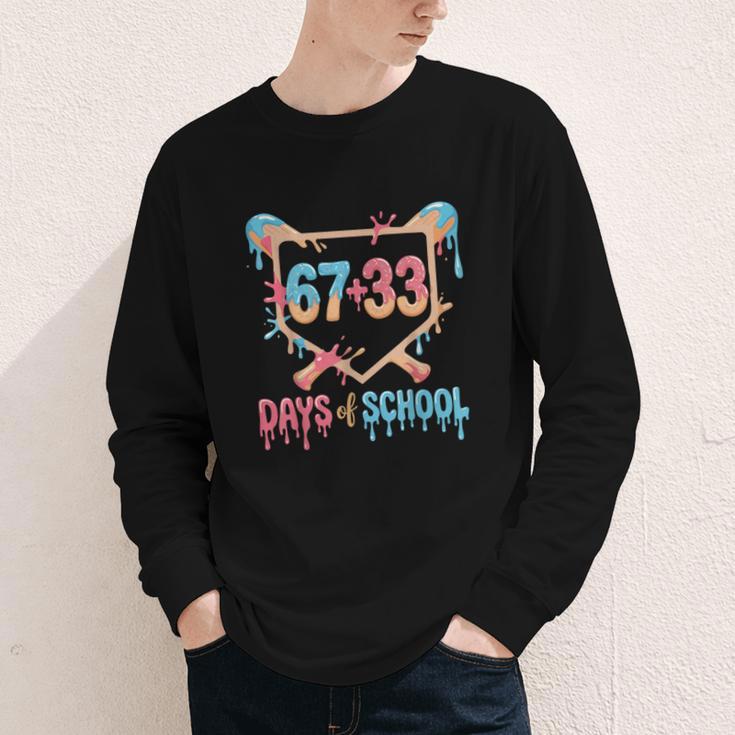 67 33 Days Of School Baseball Drip 100 Days Of School Youth Long Sleeve Tee 67 33 Days Of School Baseball Drip 100 Days Of School Youth Long Sleeve Tee