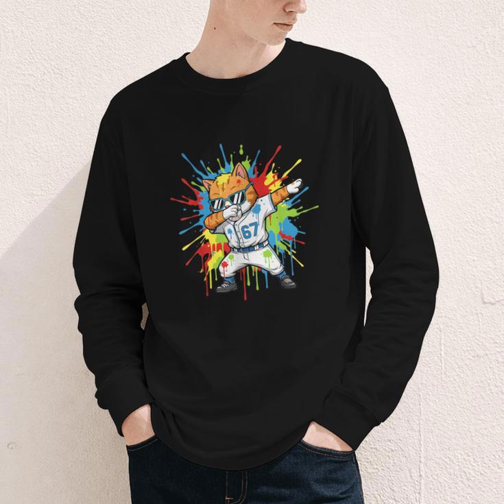 67 Baseball Dabbing Cat 6 7 Dripping Ice Cream Meme Youth Long Sleeve Tee 67 Baseball Dabbing Cat 6 7 Dripping Ice Cream Meme Youth Long Sleeve Tee