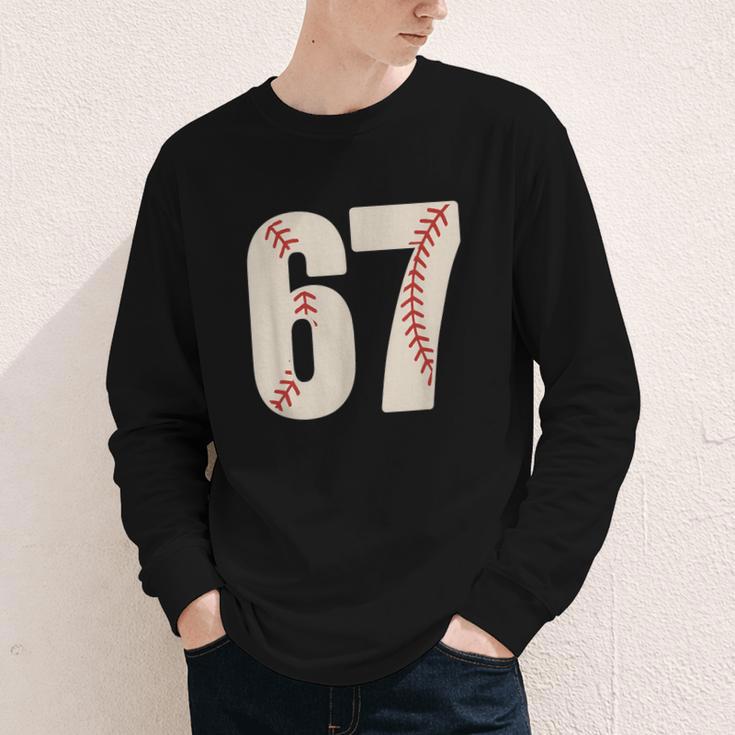 67 Baseball Six Seven 6 7 Meme 67 Youth Long Sleeve Tee 67 Baseball Six Seven 6 7 Meme 67 Youth Long Sleeve Tee