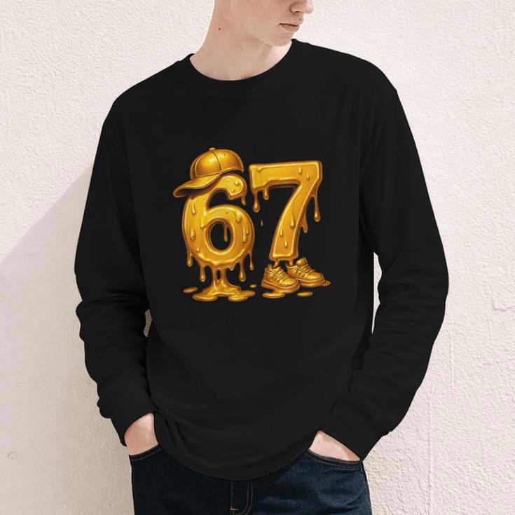 67 Brain Rot Meme Baseball Ice Cream Drip For Kids & Teens Youth Long Sleeve Tee 67 Brain Rot Meme Baseball Ice Cream Drip For Kids & Teens Youth Long Sleeve Tee