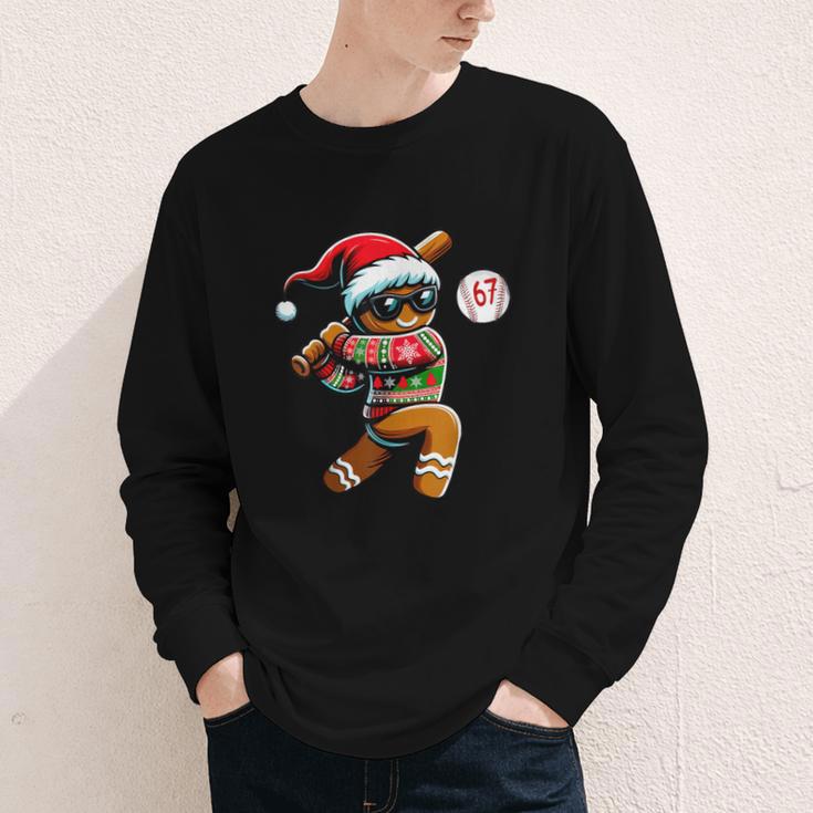67 Gingerbread Man Playing Baseball Christmas 6 7 Meme Youth Long Sleeve Tee 67 Gingerbread Man Playing Baseball Christmas 6 7 Meme Youth Long Sleeve Tee