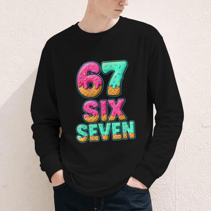67 Ice Cream Drip Baseball Six Seven 6-7 Meme Teen Boy Youth Long Sleeve Tee 67 Ice Cream Drip Baseball Six Seven 6-7 Meme Teen Boy Youth Long Sleeve Tee