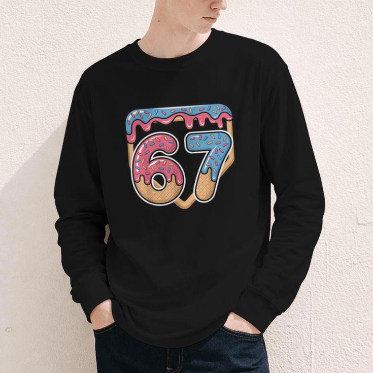 67 Ice Cream Drip Meme Baseball Youth Long Sleeve Tee