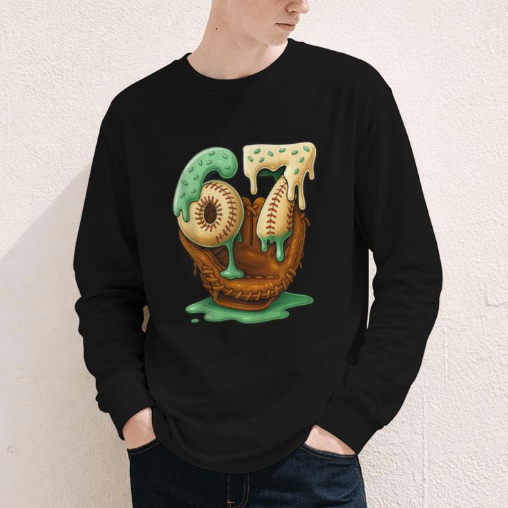 67 Ice Cream Drip Six Seven Baseball Youth Long Sleeve Tee
