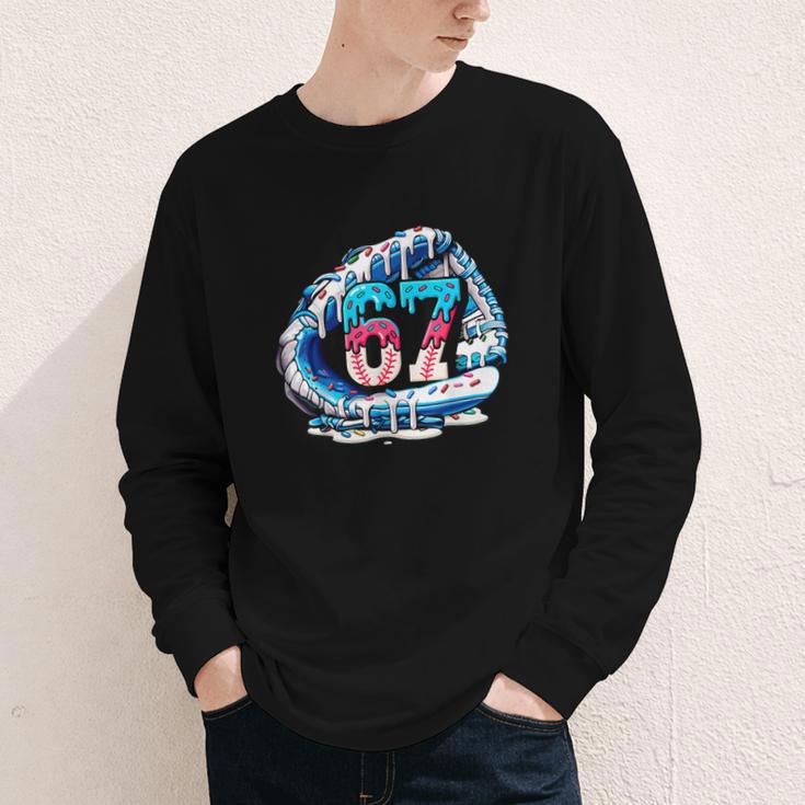 67 Meme Slang Baseball Glove Drip Ice Cream Six Seven 6 7 Youth Long Sleeve Tee 67 Meme Slang Baseball Glove Drip Ice Cream Six Seven 6 7 Youth Long Sleeve Tee