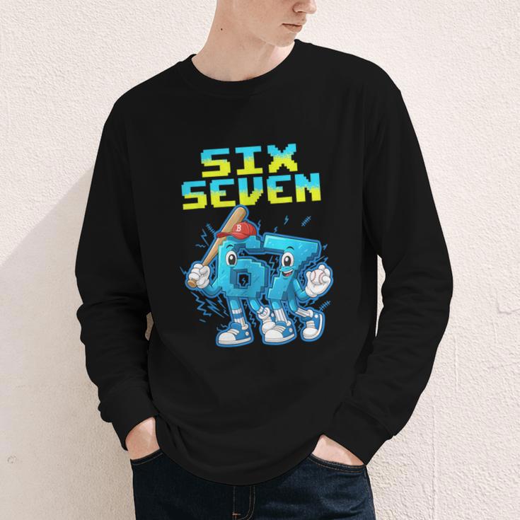 67 Six Seven 6-7 Italian Brainrot Kids Baseball Meme Youth Long Sleeve Tee 67 Six Seven 6-7 Italian Brainrot Kids Baseball Meme Youth Long Sleeve Tee