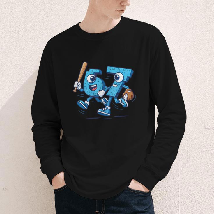 67 Six Seven Italian Brainrot Kid Baseball 67 Meme Christmas Youth Long Sleeve Tee