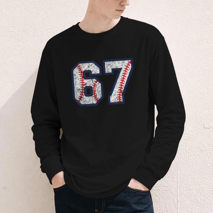 67 Sports Meme – Baseball Number 6 7 Youth Long Sleeve Tee