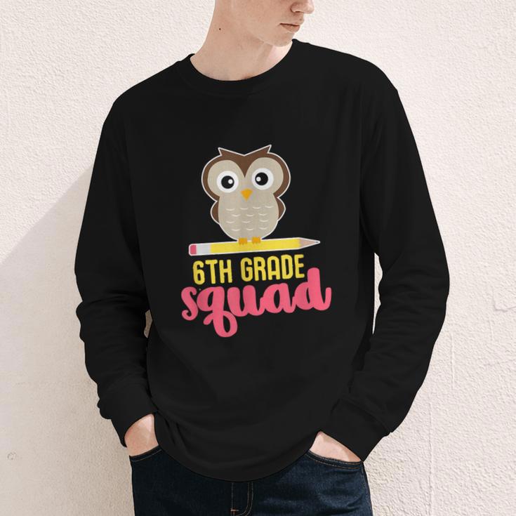 6th Grade Squad Back To School Owl & Pencil Youth Long Sleeve Tee 6th Grade Squad Back To School Owl & Pencil Youth Long Sleeve Tee