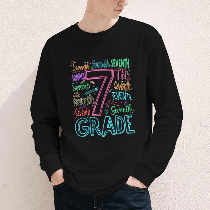 7th Grade Typography Team Seventh Grade Back To School Kids Youth Long Sleeve Tee 7th Grade Typography Team Seventh Grade Back To School Kids Youth Long Sleeve Tee