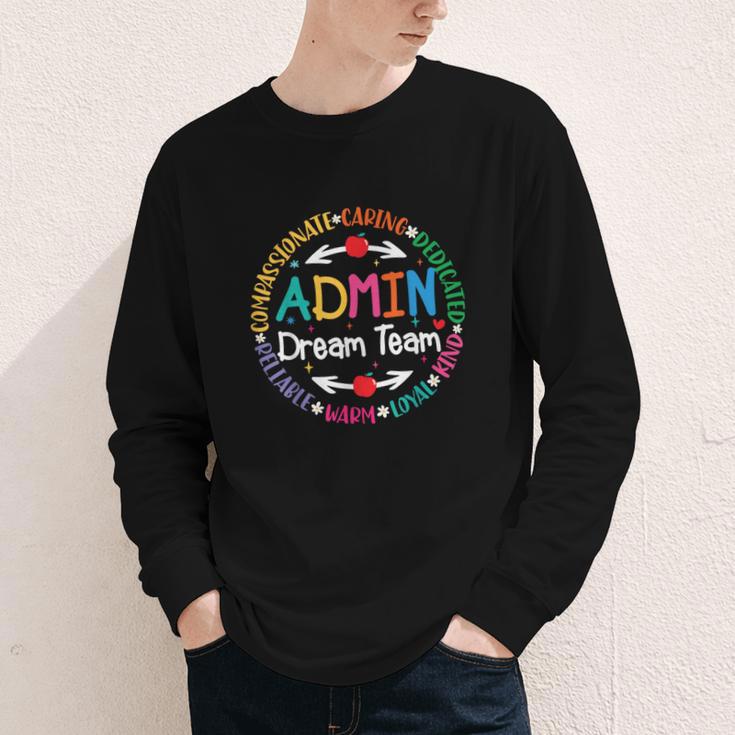 Admin Dream Team Back To School Front Office Employees Staff Youth Long Sleeve Tee