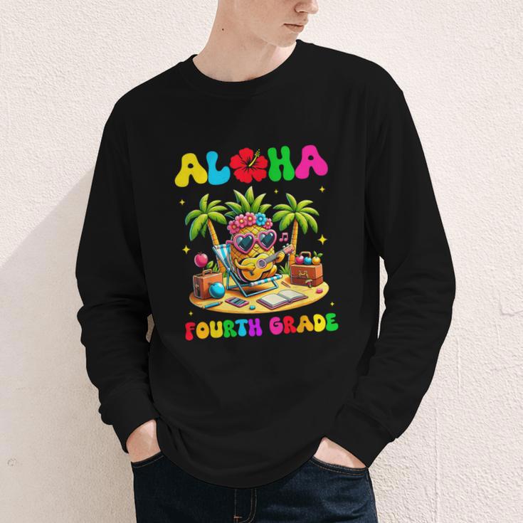 Aloha Fourth Grade Pineapple Hawaii Back To School Kids Girl Youth Long Sleeve Tee Aloha Fourth Grade Pineapple Hawaii Back To School Kids Girl Youth Long Sleeve Tee
