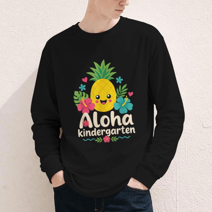 Aloha Kindergarten Pineapple Back To School Youth Long Sleeve Tee