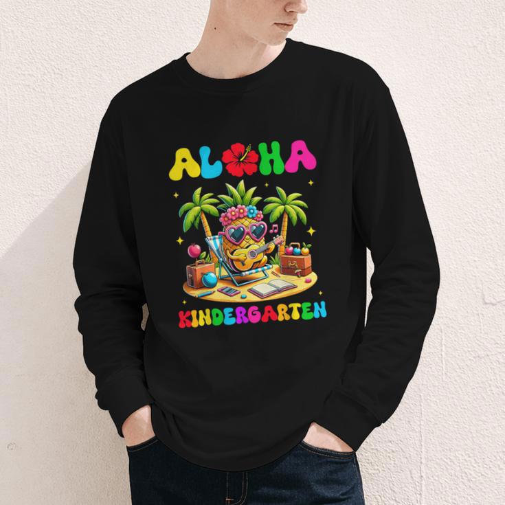 Aloha Kindergarten Pineapple Hawaii Back To School Kids Girl Youth Long Sleeve Tee Aloha Kindergarten Pineapple Hawaii Back To School Kids Girl Youth Long Sleeve Tee