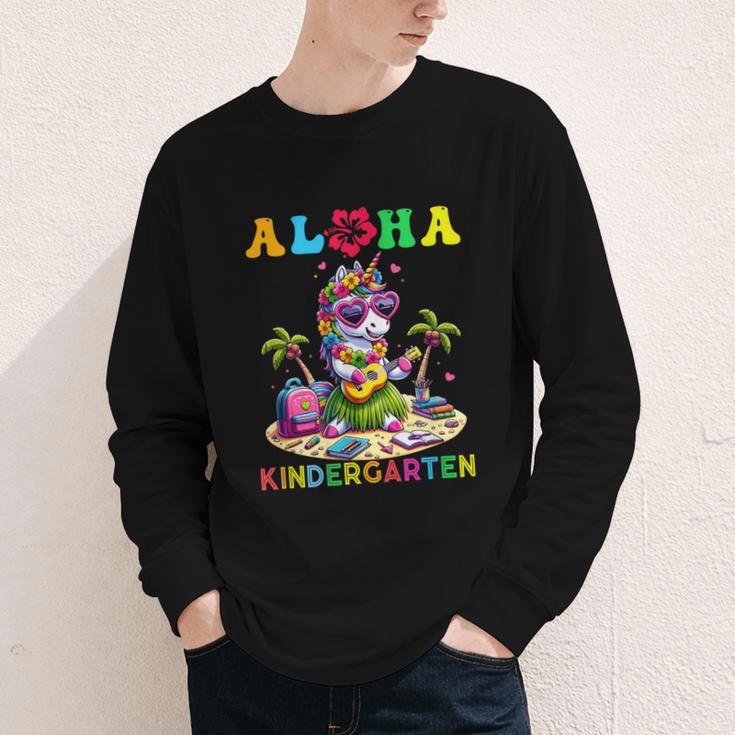 Aloha Kindergarten Unicorn Hawaii Back To School Kids Girl Youth Long Sleeve Tee Aloha Kindergarten Unicorn Hawaii Back To School Kids Girl Youth Long Sleeve Tee