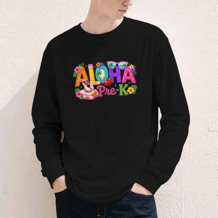 Aloha Pre-K Tropical Floral Beach Silly Goose Back To School Youth Long Sleeve Tee Aloha Pre-K Tropical Floral Beach Silly Goose Back To School Youth Long Sleeve Tee