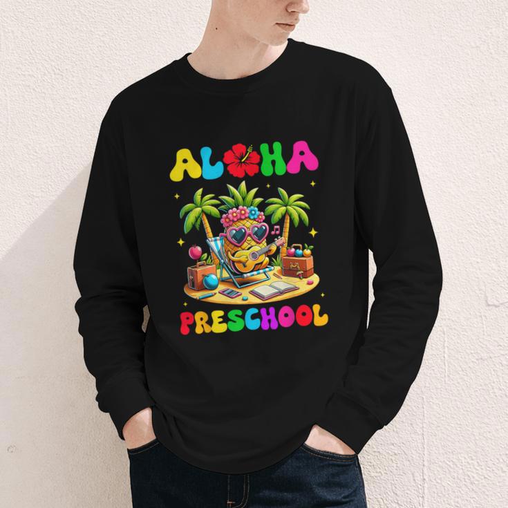 Aloha Preschool Pineapple Hawaii Back To School Kids Girl Youth Long Sleeve Tee Aloha Preschool Pineapple Hawaii Back To School Kids Girl Youth Long Sleeve Tee