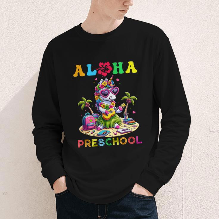 Aloha Preschool Unicorn Hawaii Back To School Kids Girl Youth Long Sleeve Tee Aloha Preschool Unicorn Hawaii Back To School Kids Girl Youth Long Sleeve Tee