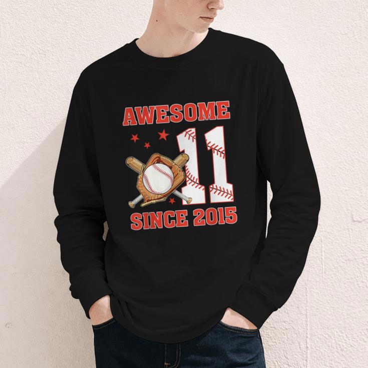 Awesome Since 2015 11 Year Old Boys Bday Baseball Theme Youth Long Sleeve Tee Awesome Since 2015 11 Year Old Boys Bday Baseball Theme Youth Long Sleeve Tee