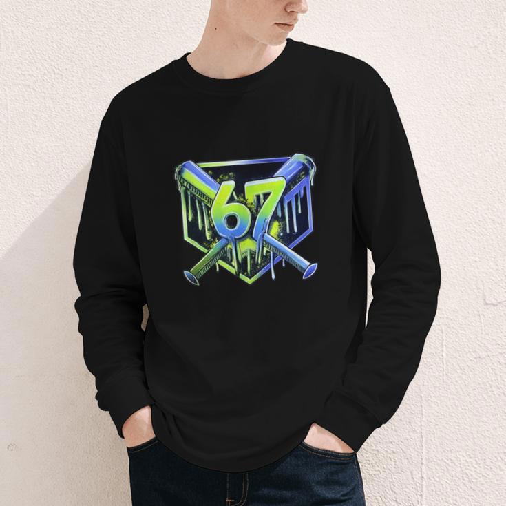 Awesome 67 Baseball Drip Effect Baseball 6-7 Meme Graphic Youth Long Sleeve Tee Awesome 67 Baseball Drip Effect Baseball 6-7 Meme Graphic Youth Long Sleeve Tee
