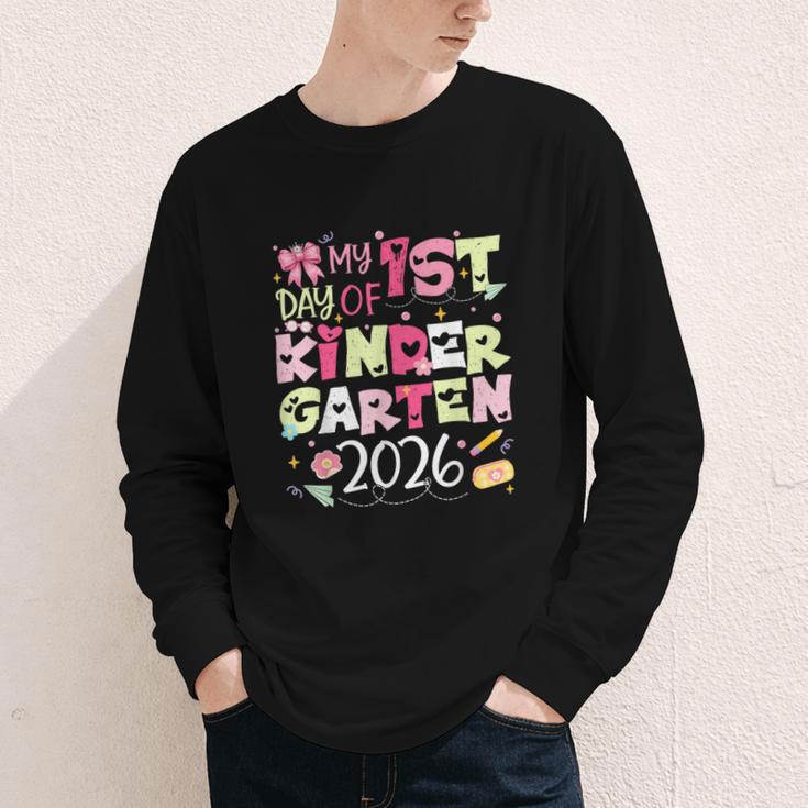 Back To School My 1st Day Of Kindergarten 2026 Bow Youth Long Sleeve Tee Back To School My 1st Day Of Kindergarten 2026 Bow Youth Long Sleeve Tee