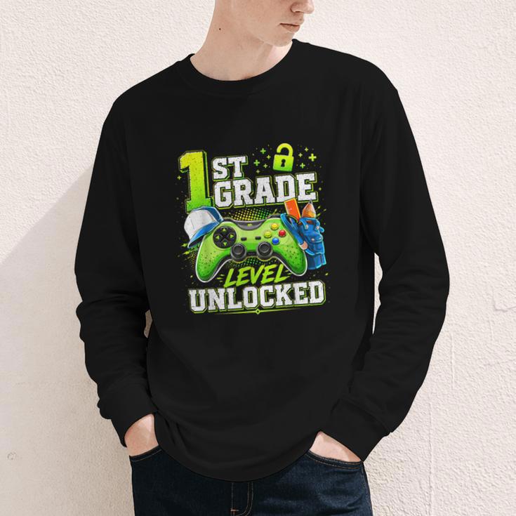 Back To School 1st First Grade Level Unlocked Gamer Kid Youth Long Sleeve Tee Back To School 1st First Grade Level Unlocked Gamer Kid Youth Long Sleeve Tee