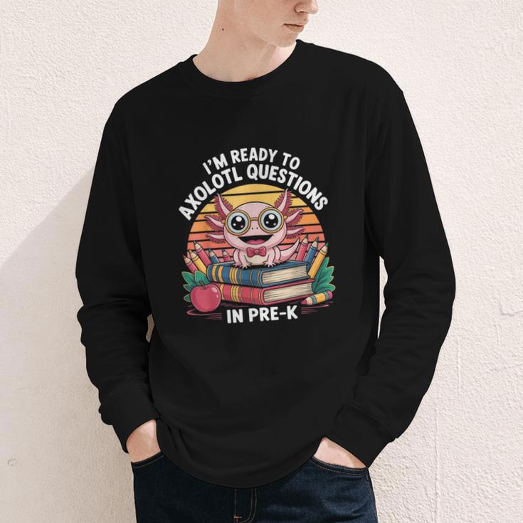 Back To School Axolotl Design For Pre-K Students Youth Long Sleeve Tee Back To School Axolotl Design For Pre-K Students Youth Long Sleeve Tee