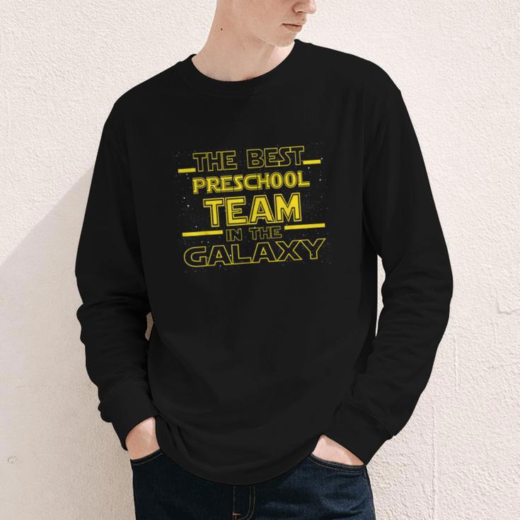 Back To School Best Preschool Team In The Galaxy Space Out Youth Long Sleeve Tee