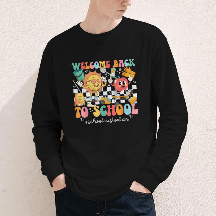 Back To School Custodian First Day Of School Custodian Youth Long Sleeve Tee
