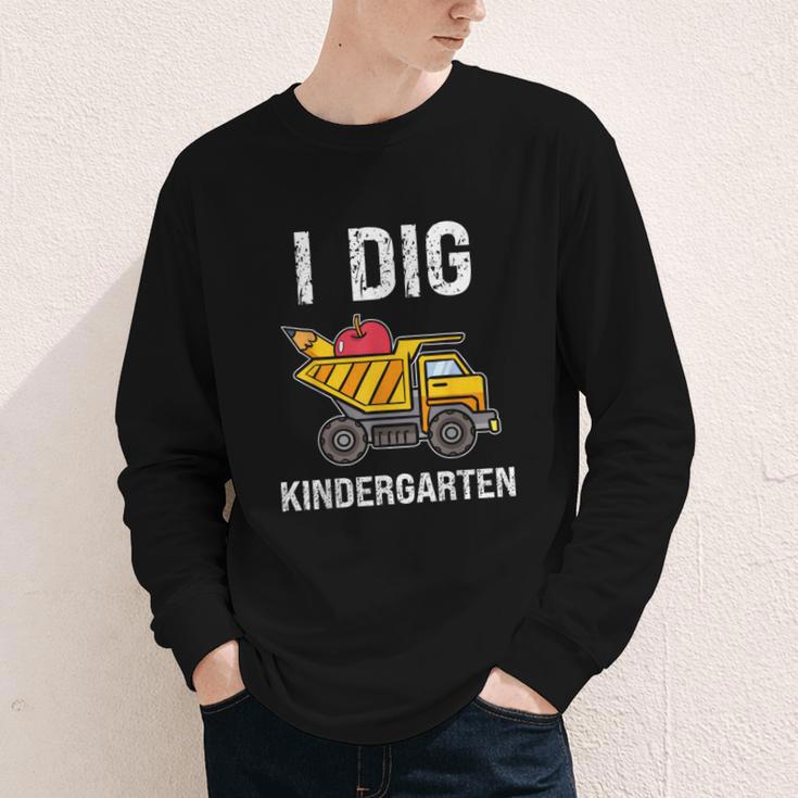 Back To School I Dig Kindergarten Dumping Truck Boys Girls Youth Long Sleeve Tee Back To School I Dig Kindergarten Dumping Truck Boys Girls Youth Long Sleeve Tee